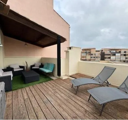 公寓 Beautiful 2 Bedrooms Duplex Quiet Terrace 阿格德